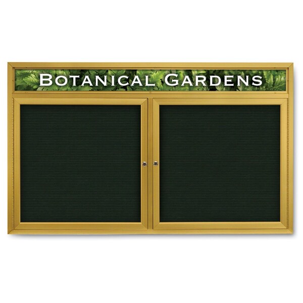 Indoor Enclosed Combo Board, 42"x32", Black Frame/Burgundy & Forbo